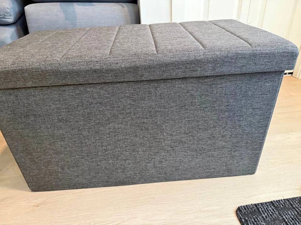 Large Foldable Storage Ottoman Bench