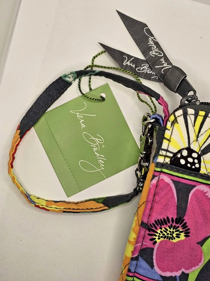Vera Bradley Jazzy Blooms Carry All Wristlet NWT