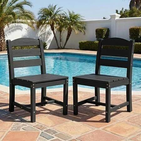 Outdoor Patio Set: 2 Chairs & Round Side Table - photo 4