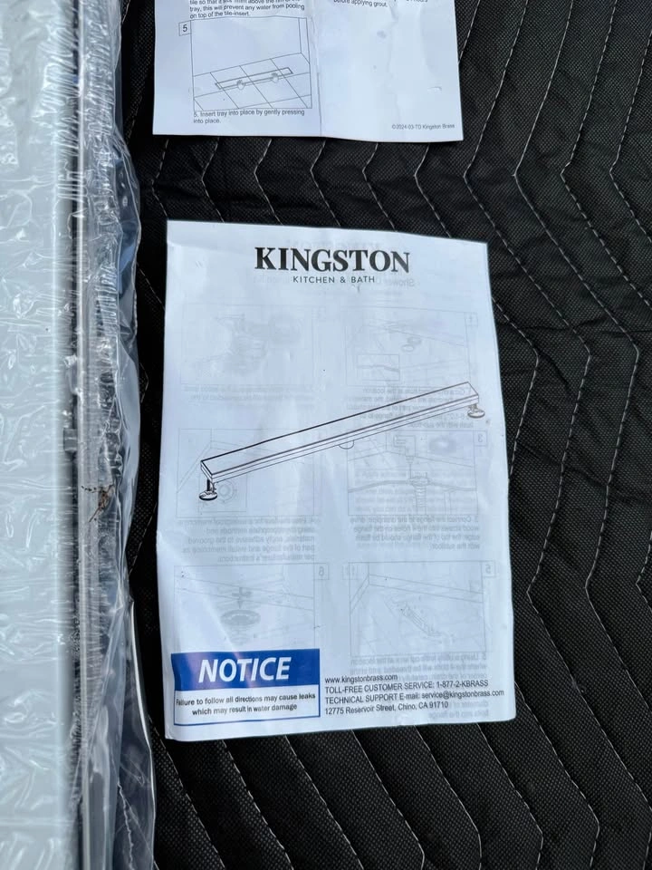 Kingston Brass Linear Shower Drain with PVC Flange Kit - photo 3