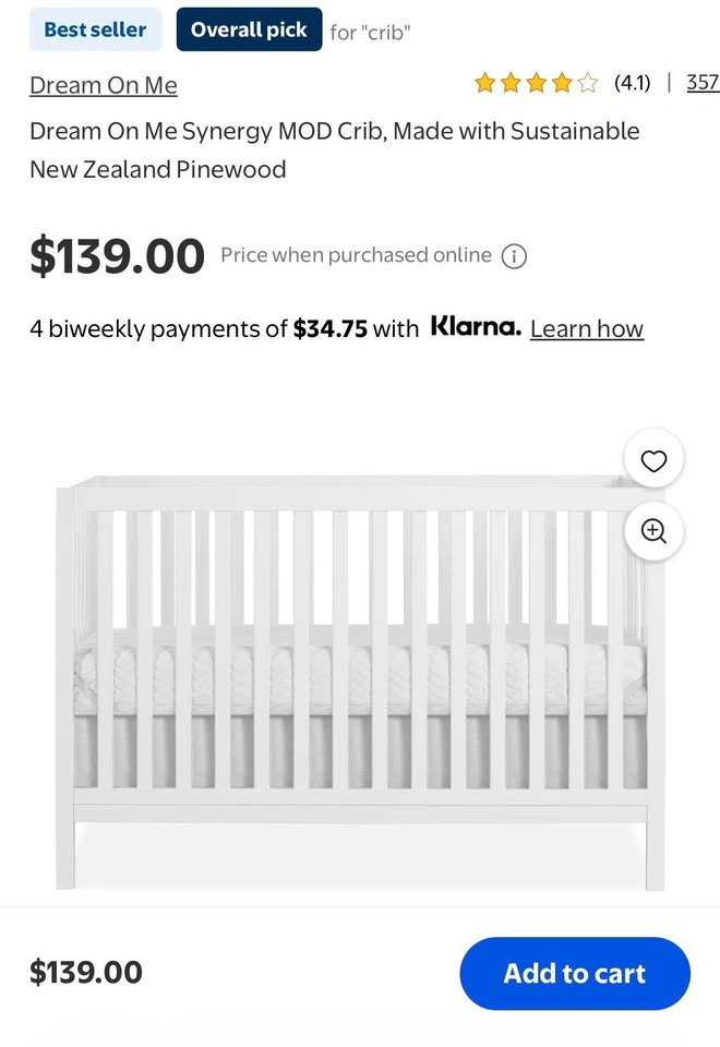 Dream on me synergy 5 in 1 crib - lightly used - photo 2