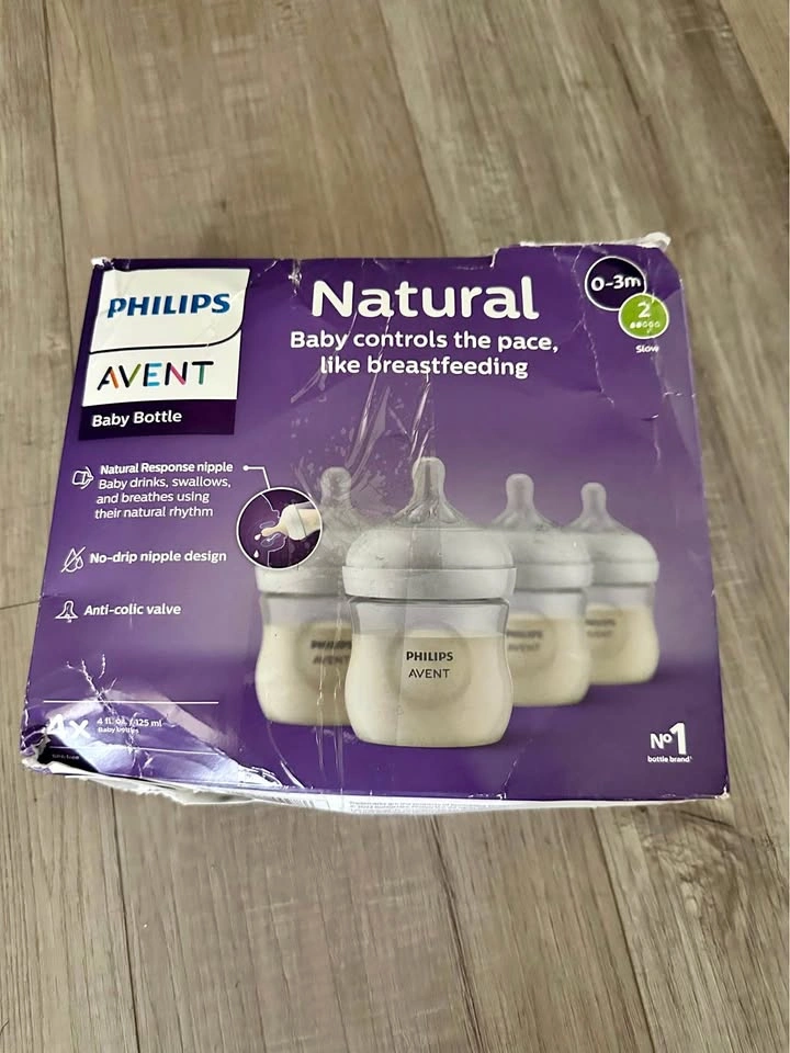 Philips Avent Natural Baby Bottle - pack of 3 - 4oz