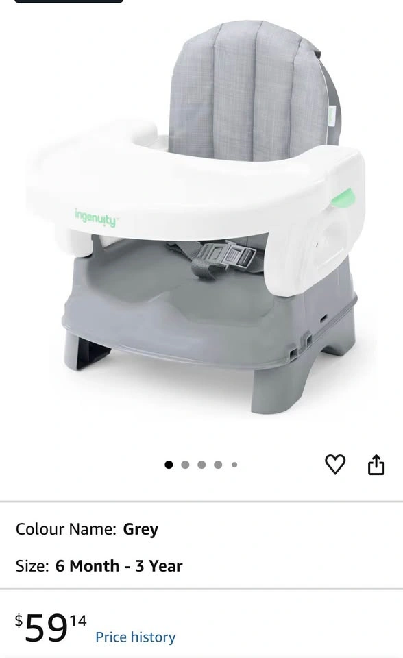 Ingenuity deluxe comfort folding baby booster seat