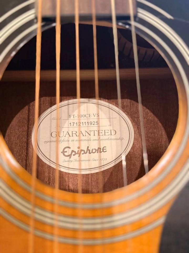 Epiphone FT-100CE VS Acoustic Guitar - photo 2