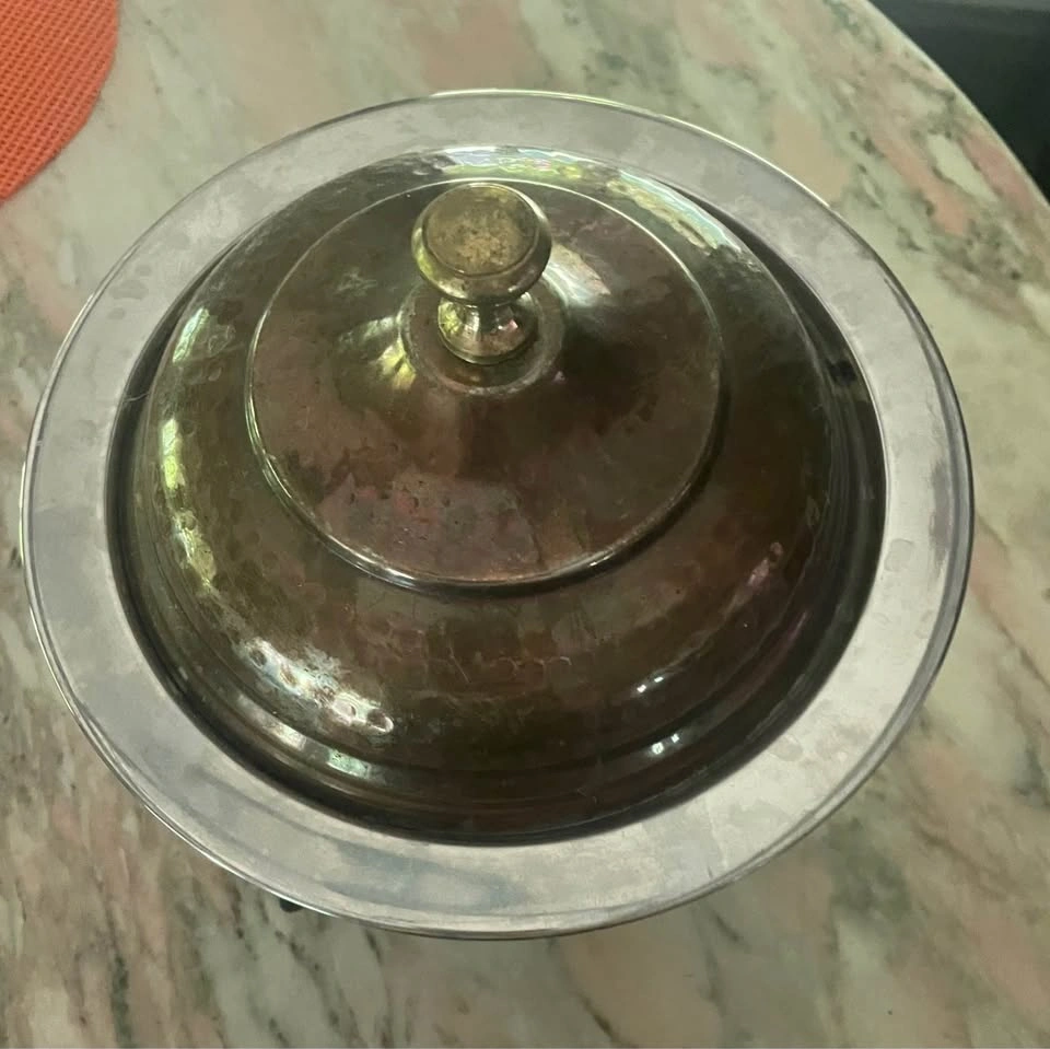 GORGEOUS ANTIQUE COPPER 1.75qt CHAFING DISH BARELY USED! - photo 5