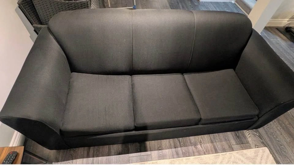Charcoal-Black Pull-Out Sofa Bed & Loveseat - photo 2