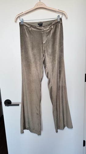 Club Monaco Pewter Champagne Gold Velvet Trousers Size 4 - photo 4