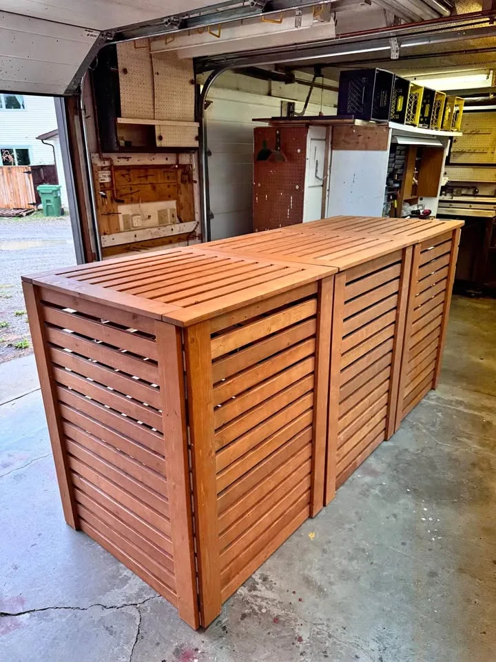 Handcrafted Wooden Garbage Bin Covers thumbnail