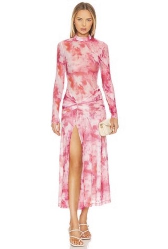 Bardot Lea Midi Dress in Pink Tie Dye | US size 6 | New W Tags - photo 2