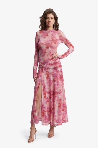 Bardot Lea Midi Dress in Pink Tie Dye | US size 6 | New W Tags - photo 3