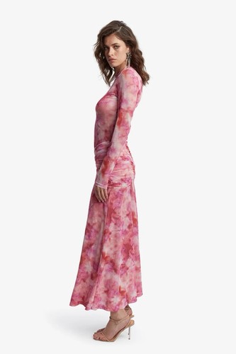 Bardot Lea Midi Dress in Pink Tie Dye | US size 6 | New W Tags - photo 5