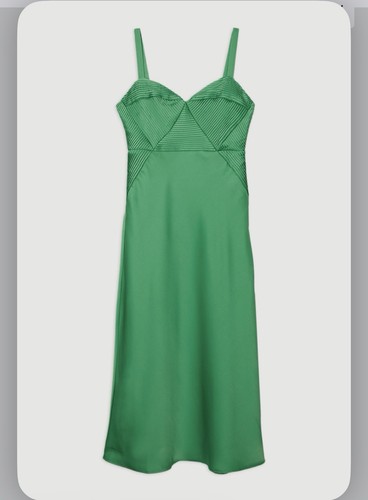 NWT Karen Millen Green Slip Maxi Dress - Size 8 - photo 2