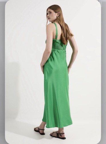NWT Karen Millen Green Slip Maxi Dress - Size 8 - photo 4