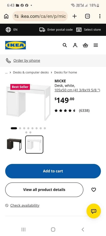 IKEA MICKE Desk - Work Desk - Computer Desk - photo 2