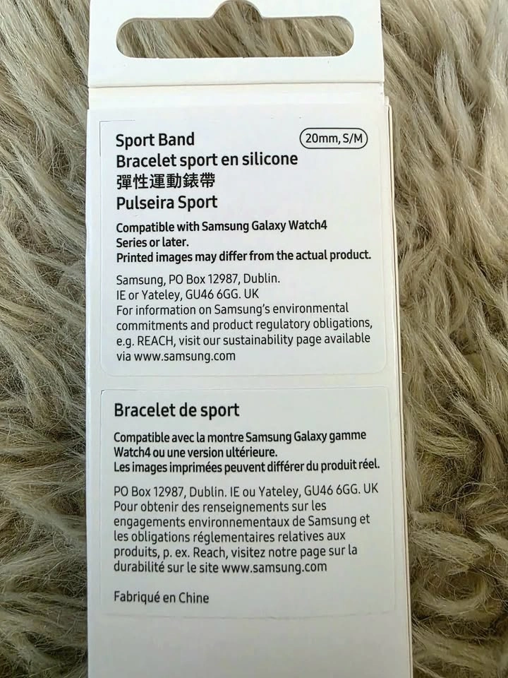 Samsung Galaxy Watch Sport Band, Dark Grey (S/M) - photo 2