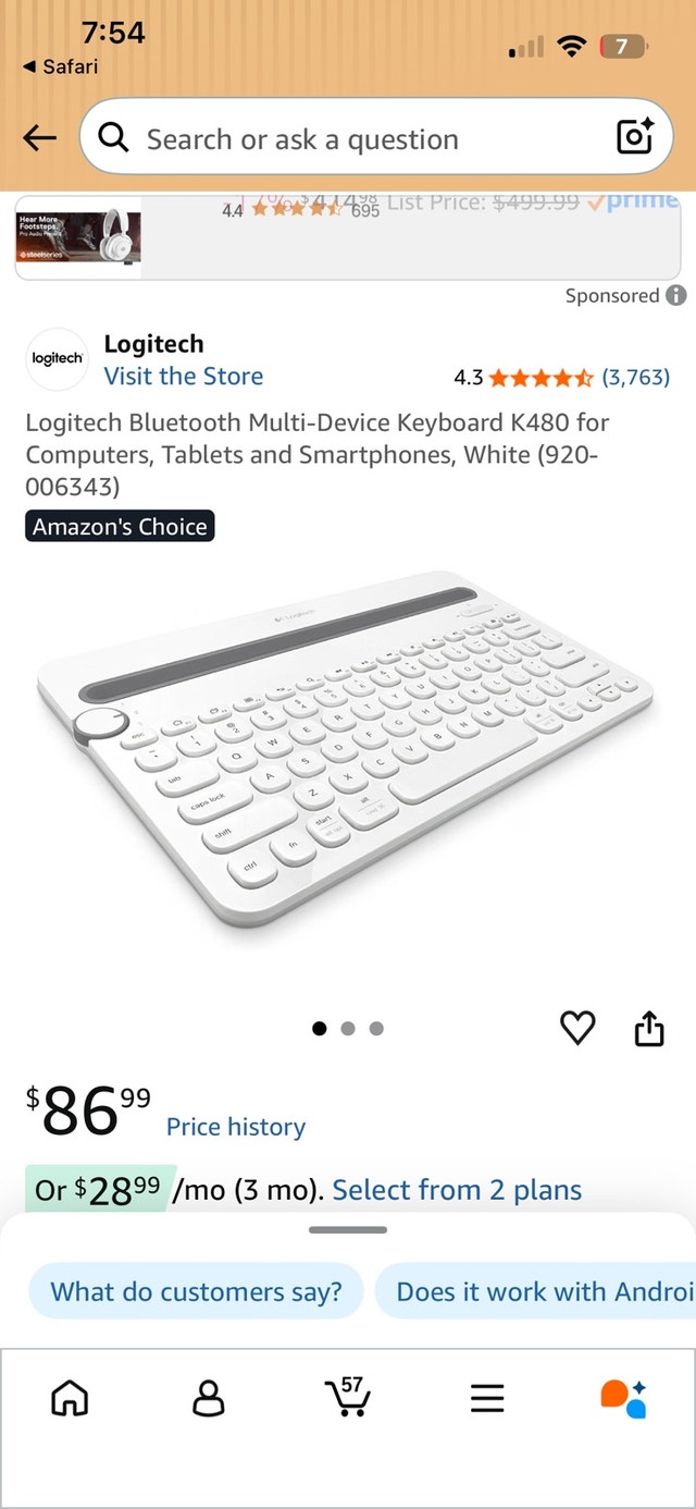 Logitech Bluetooth Multi-Device Keyboard K480