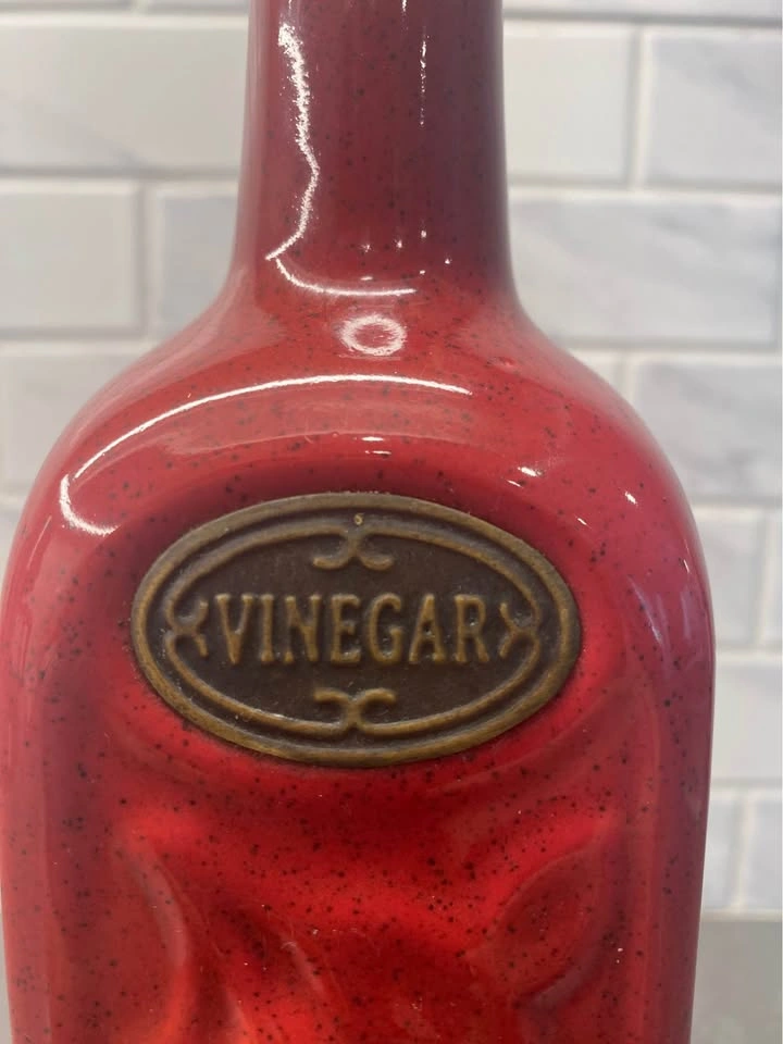 Pier 1 Red Ceramic Vinegar Dispenser - photo 2