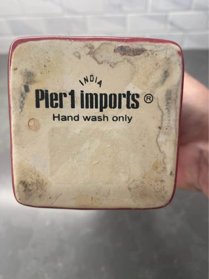 Pier 1 Red Ceramic Vinegar Dispenser - photo 5