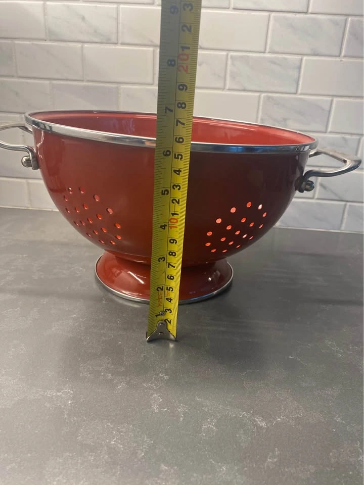 Paderno Red Enamel Colander - photo 4
