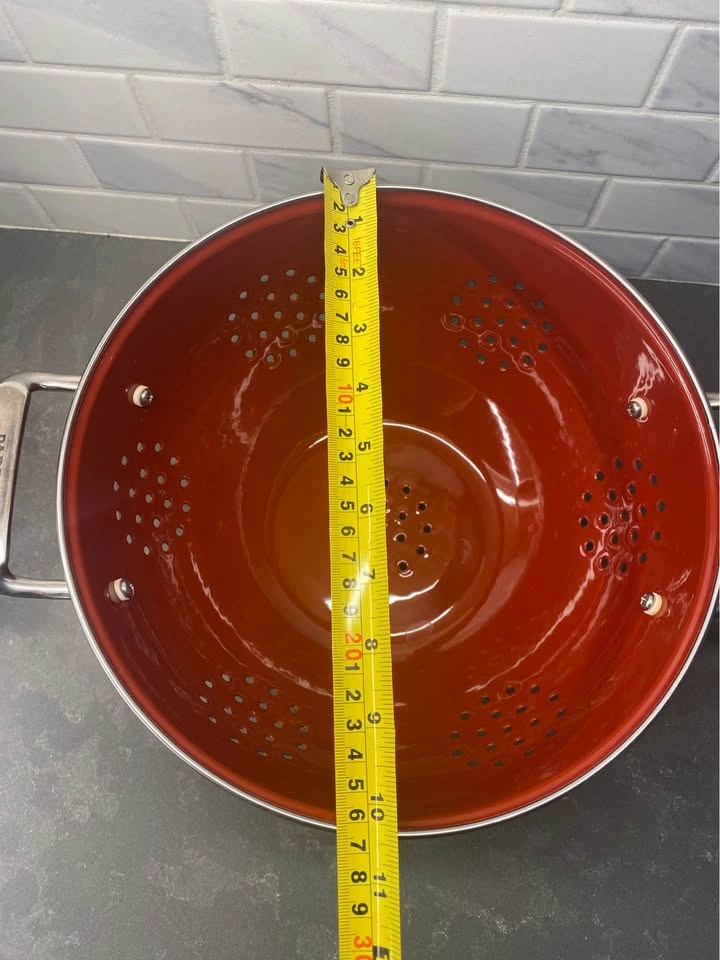 Paderno Red Enamel Colander - photo 5