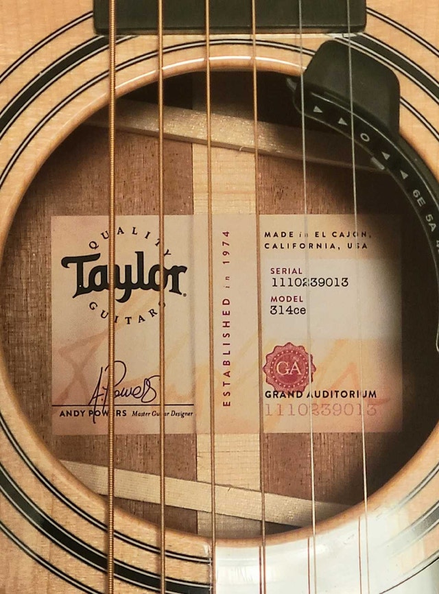 Taylor 314 ce Grand Auditorium Acoustic Guitar - photo 2