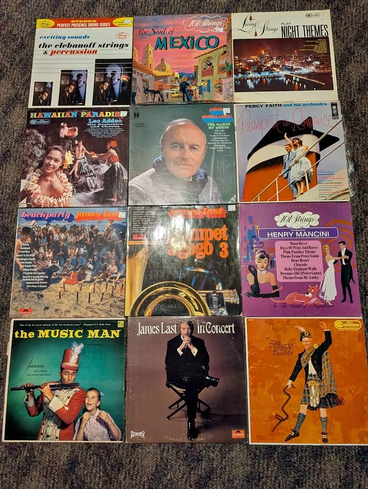 43 Vintage Easy Listening, Pop Vocal & Orchestral Vinyl Records