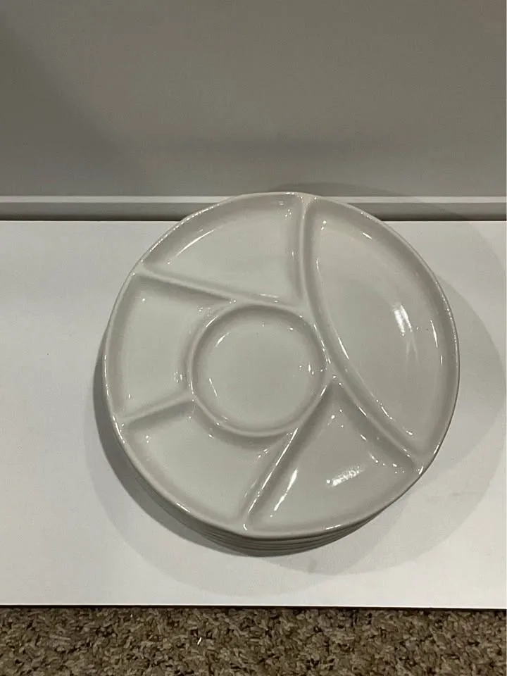 Fondue Plate Set - keeps everything separated - Set of 6 image indicator(6)