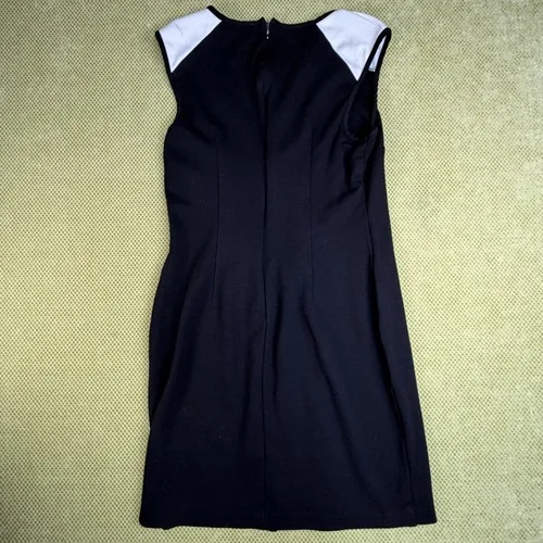 Bianca Nygard Womens L Black Beige White Colourblock Dress - photo 2