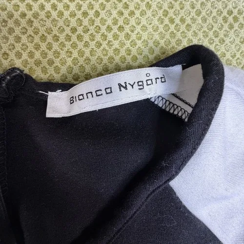 Bianca Nygard Womens L Black Beige White Colourblock Dress - photo 3