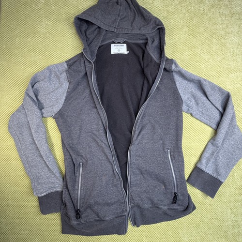 Volcom Men's Grey Two Tone Full Zip Hoodie Jacket