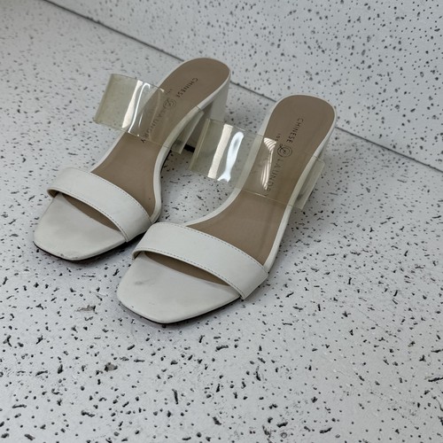 Chinese Laundry Women's US Size 7.5M White Clear Strap Mules - photo 3