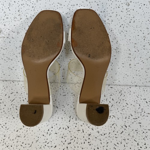 Chinese Laundry Women's US Size 7.5M White Clear Strap Mules - photo 4