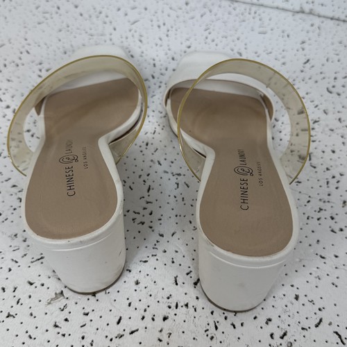 Chinese Laundry Women's US Size 7.5M White Clear Strap Mules - photo 5