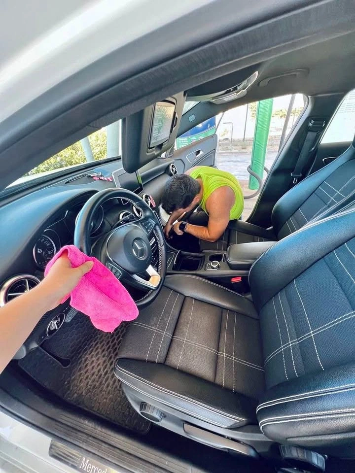 Car cleaning at home