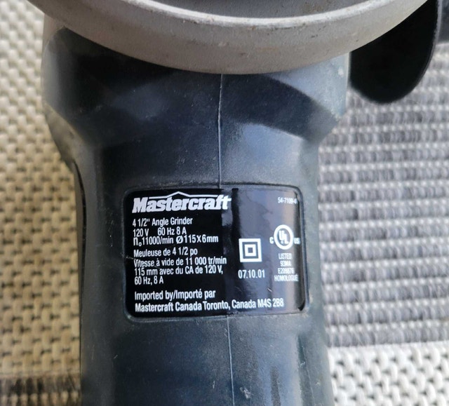 Mastercraft 4 1/2-Inch Angle Grinder - photo 3