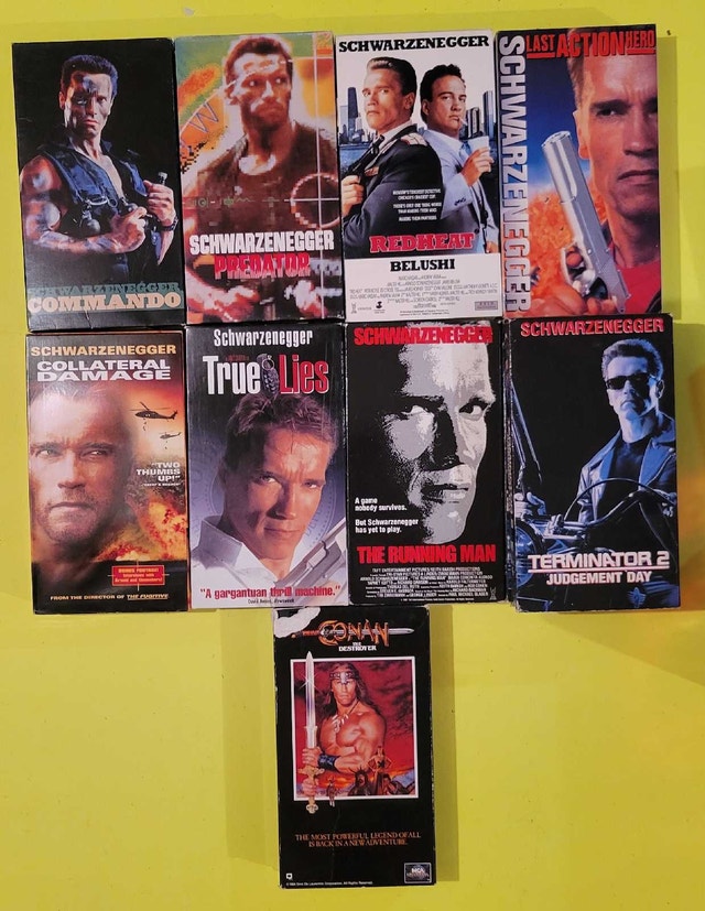 Arnold Schwarzenegger VHS Movie Collection