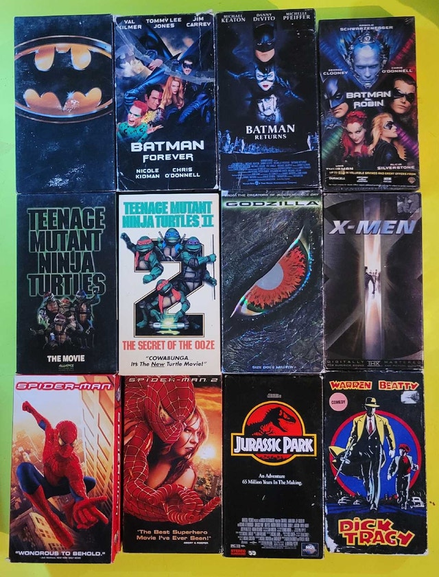 Superhero/Sci-fi VHS movies