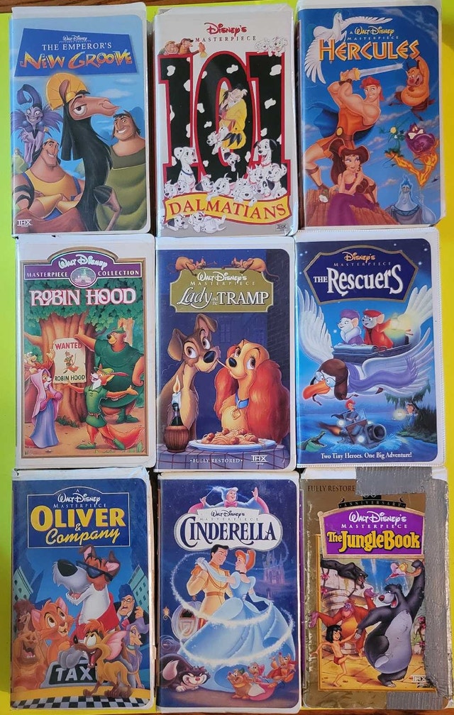 Disney and other family VHS movies