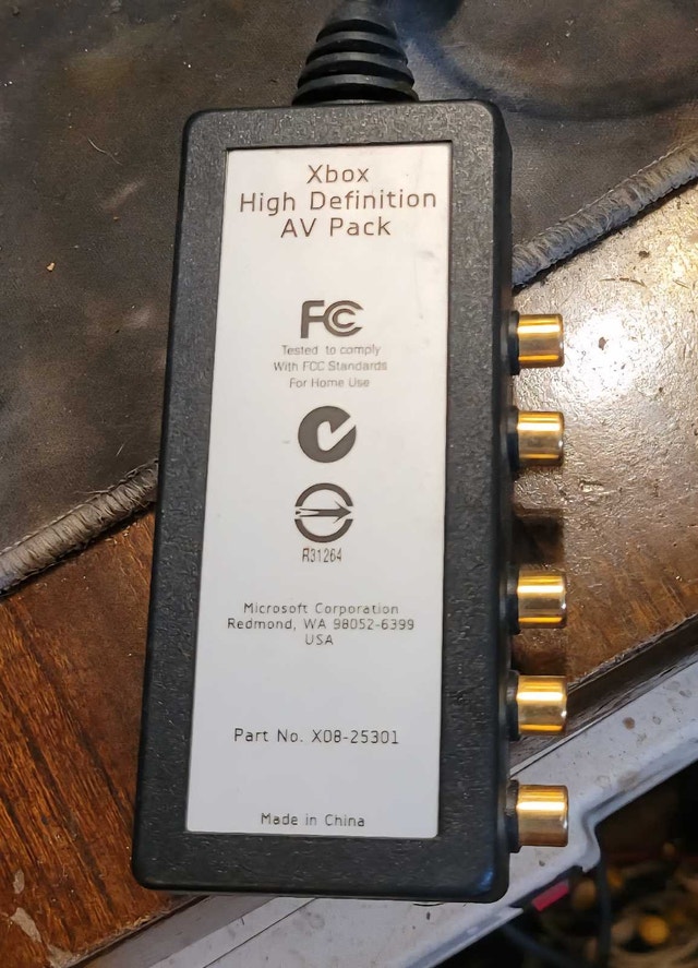Microsoft Xbox High Definition AV Pack