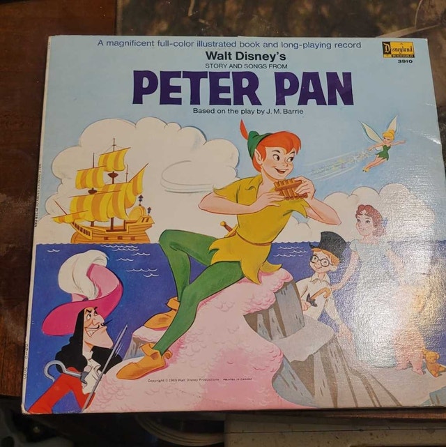 Disneyland Records Peter Pan Story and Songs