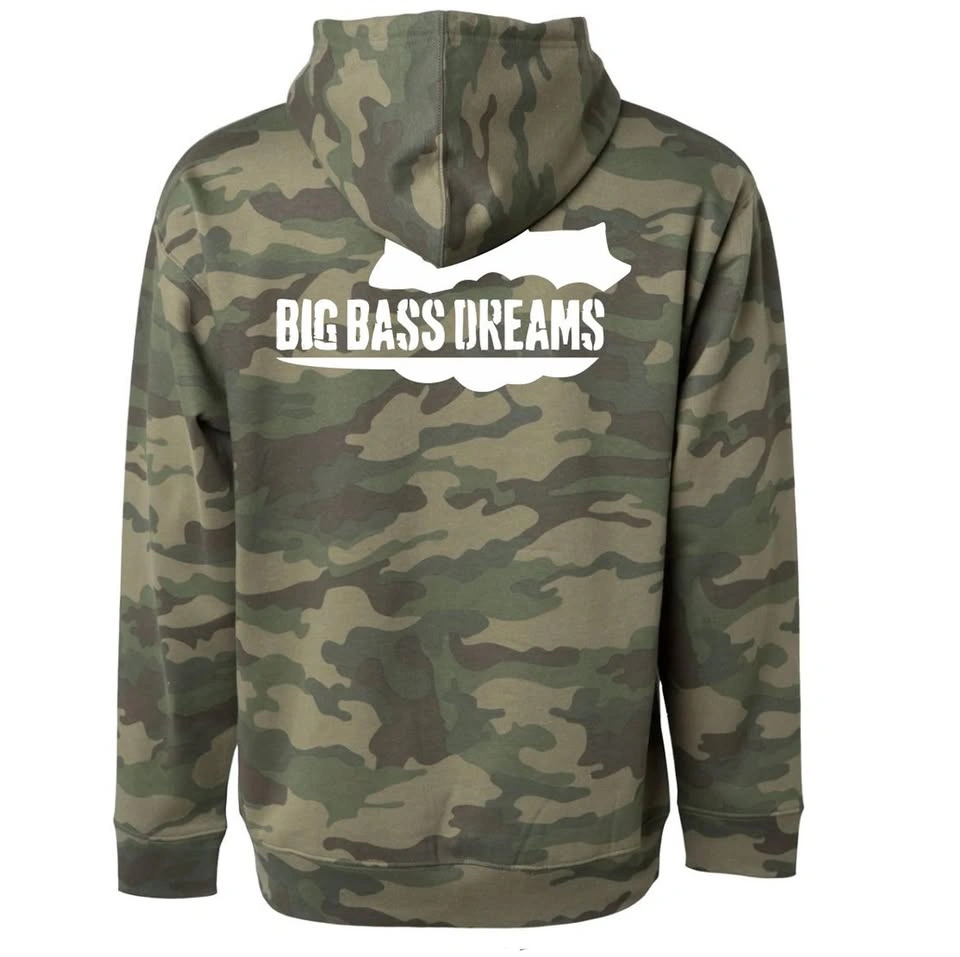 Big Bass Dreams Camo Hoodie – Men’s L – Brand New - photo 2