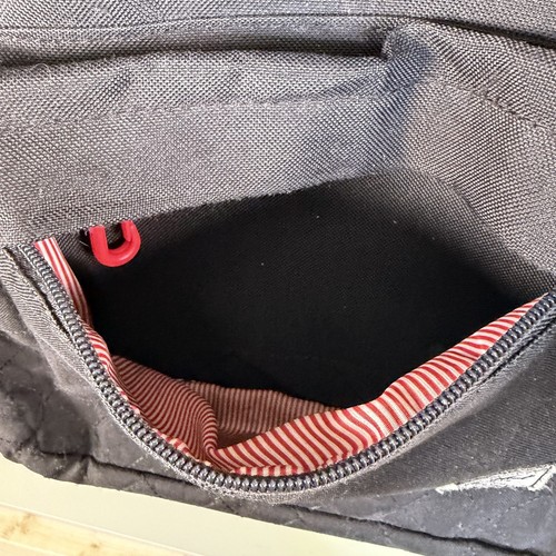 Herschel Supply Co Backpack Black Red Stripe Lining Front Zip Po - photo 5