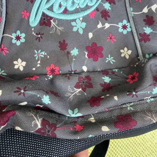 Roots Floral Backpack Grey Pink Teal Multi Compartment Bag - photo 2