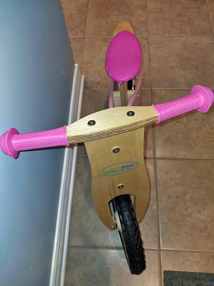 Smart Gear Pink Wood Kids Balance Bike