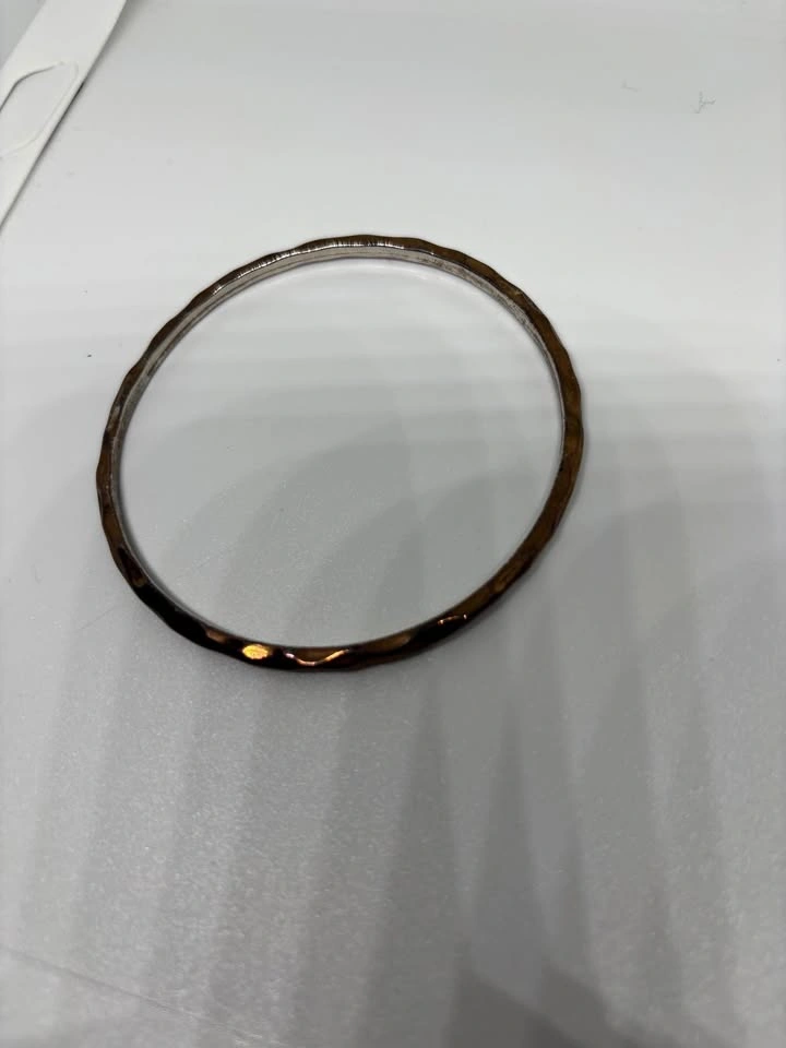 Hammered Metal Bangle Bracelet