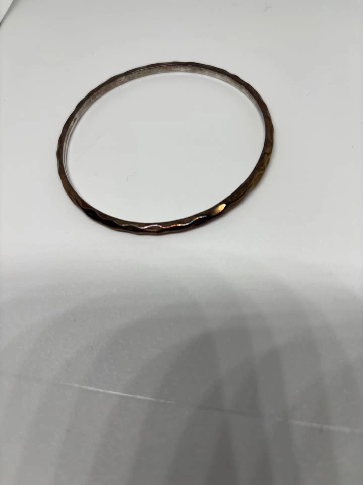 Hammered Metal Bangle Bracelet - photo 2