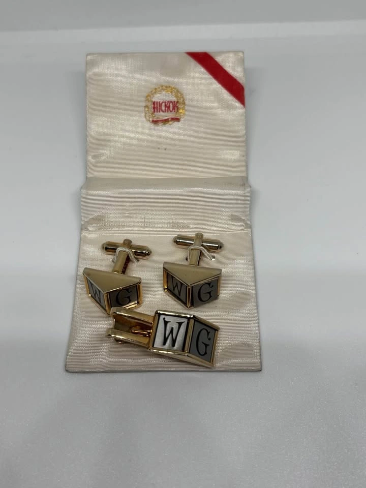 Vintage Hickok Cufflink and Tie Clip Set - photo 2