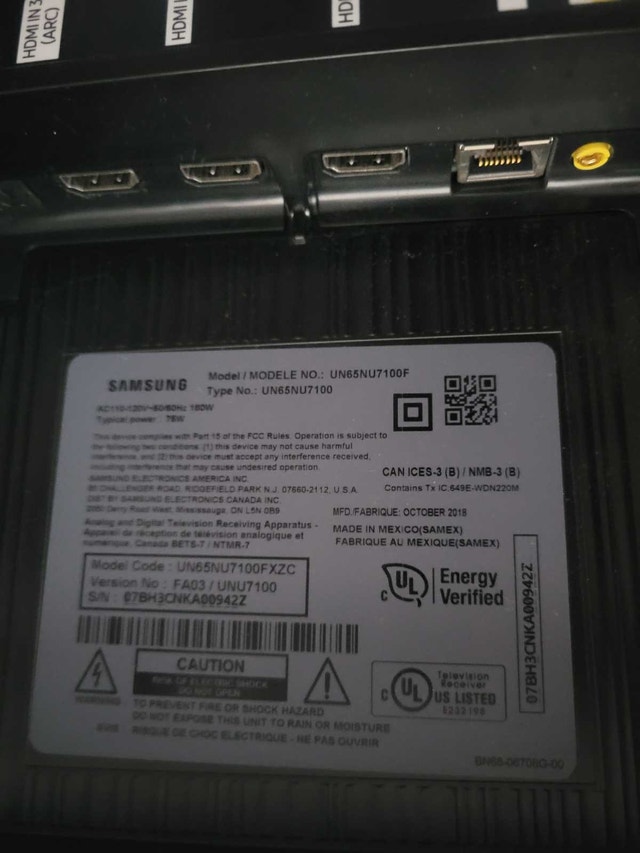Samsung 65 inch Tv (for parts) - photo 2