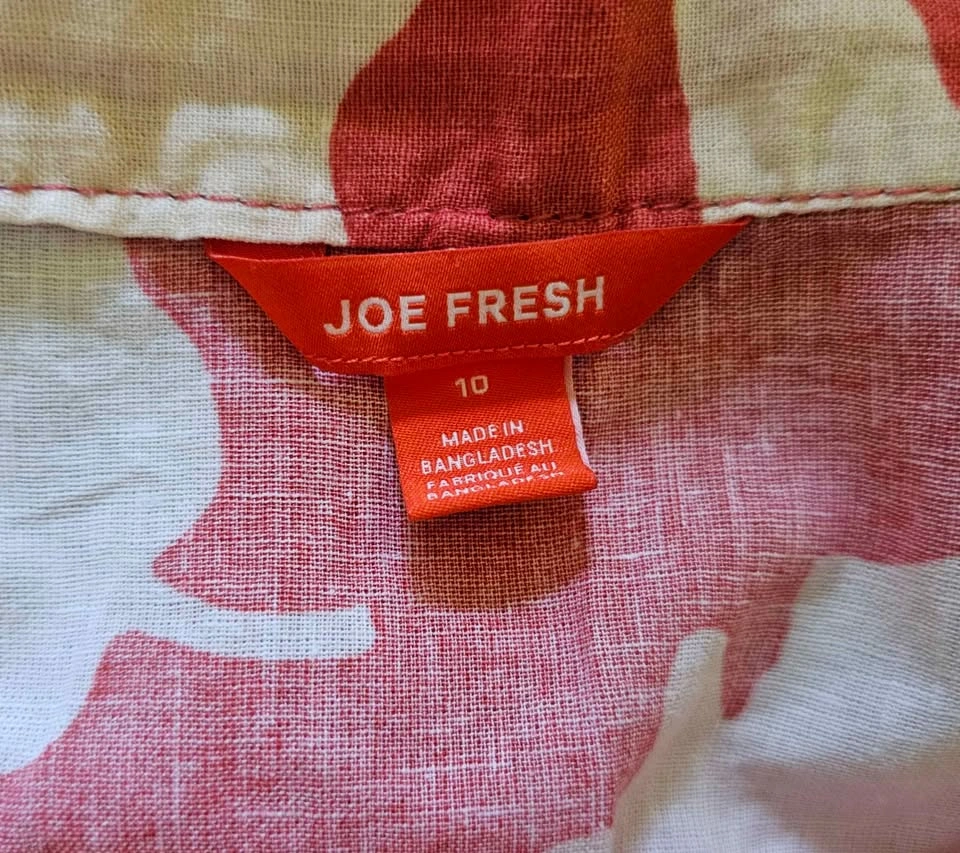 Joe Fresh Women's Linen-Cotton Leaf Print Midi Skirt - Size 10 - photo 2