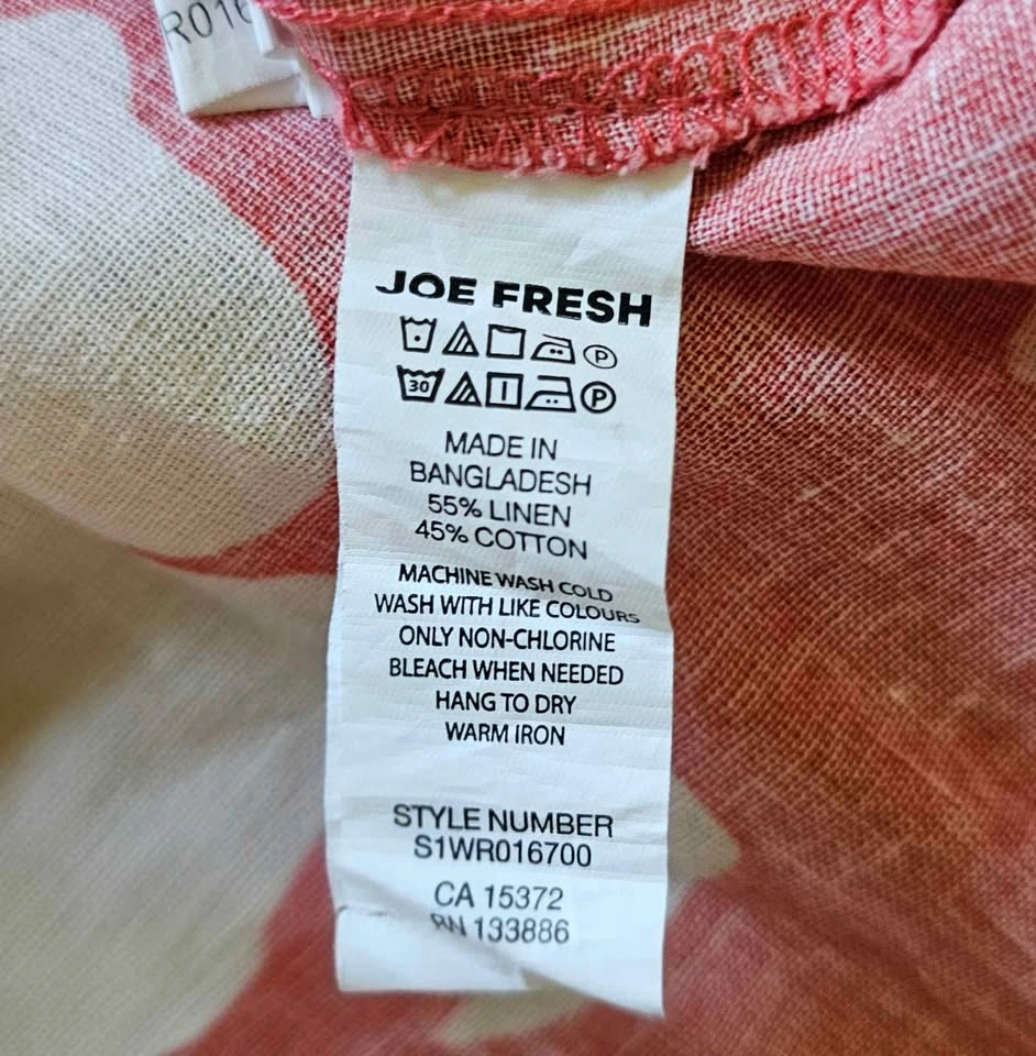 Joe Fresh Women's Linen-Cotton Leaf Print Midi Skirt - Size 10 - photo 3